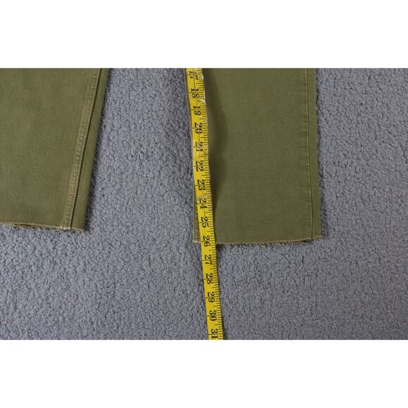 New Re/Done Womens 24 Green Jeans 70s Ultra High Rise Stove Pipe - Picture 7 of 8